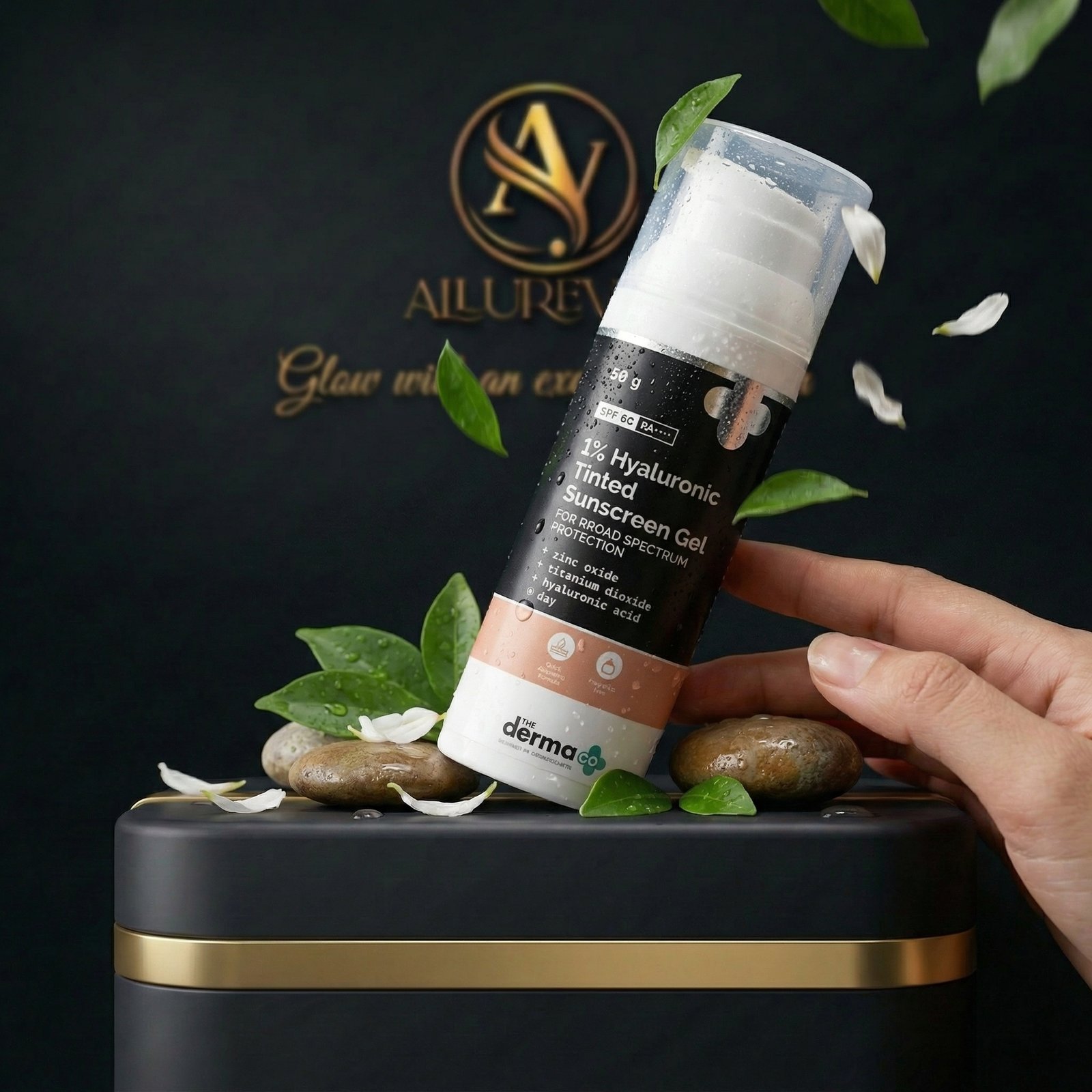 1% Hyaluronic Tinted Sunscreen Gel for Broad Spectrum Protection - 50g